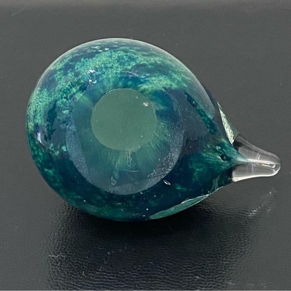 Murano Style Green Swirl Glass Bird Small Art Glass Bird Figurine - Picture 12 of 14